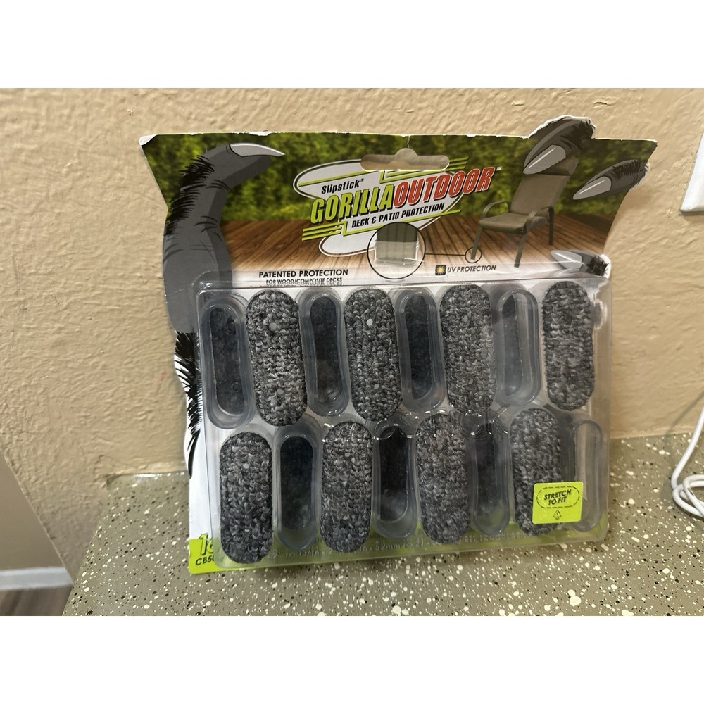 Slipstick Gorilla Outdoor Rectangular‎ Furniture Leg Protectors 16pk CB5002-16
